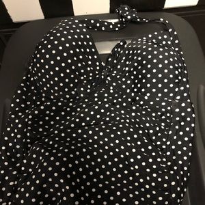 Vintage pinup polka dot one piece swimsuit
